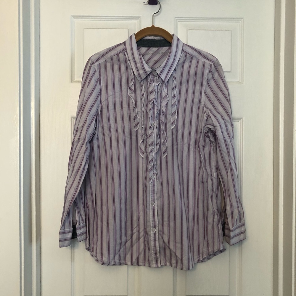 Calvin Klein Jeans button down cotton shirt size L